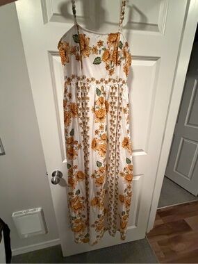 Women's smocked sleeveless top with label